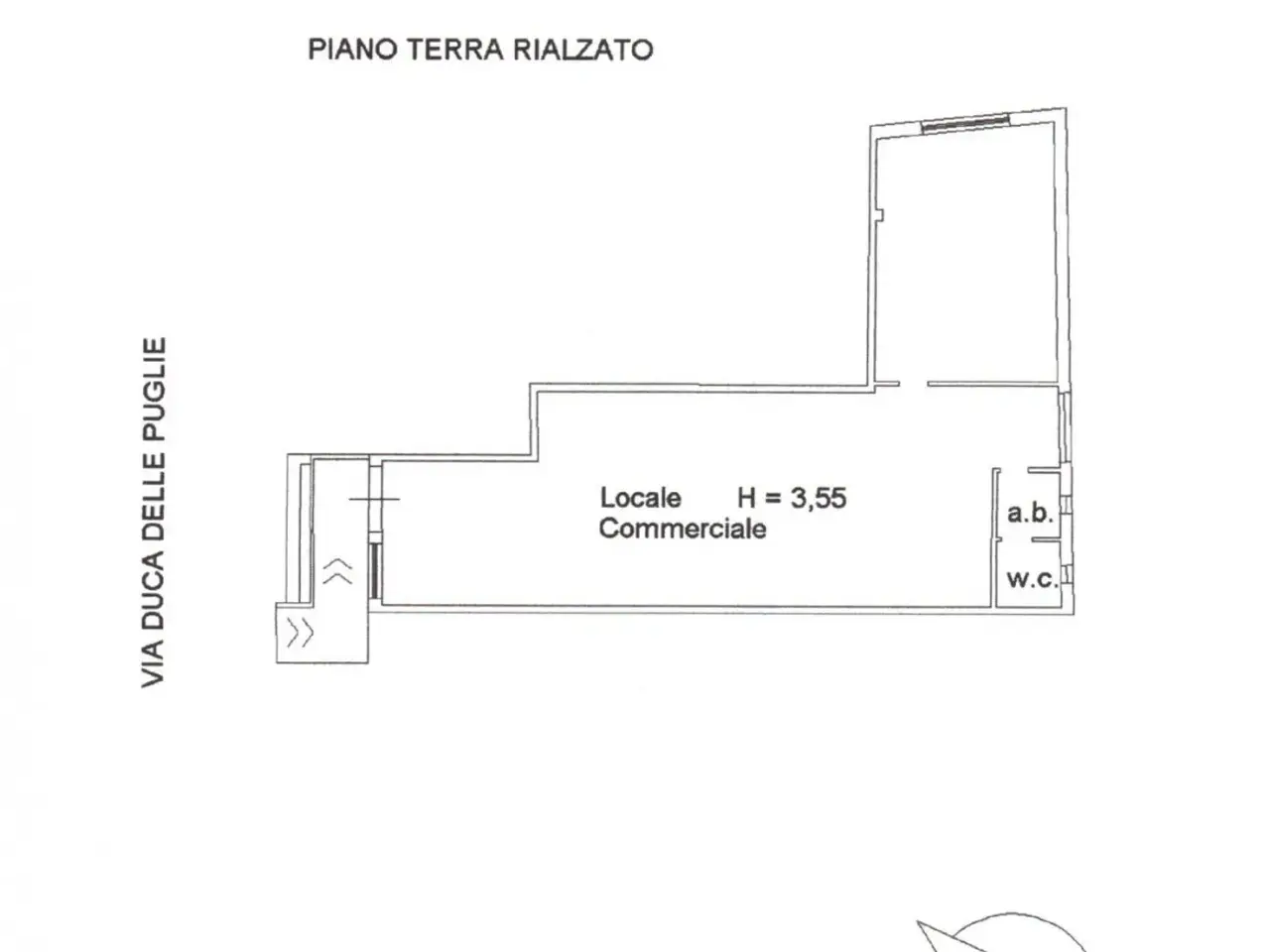 Negozio in Via Duca delle Puglie, Matino, {3} - Planimetria 1