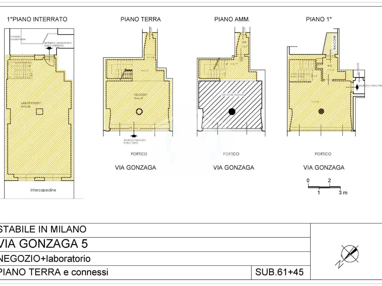 Negozio in Via Gonzaga 5, Milano, {3} - Planimetria 1