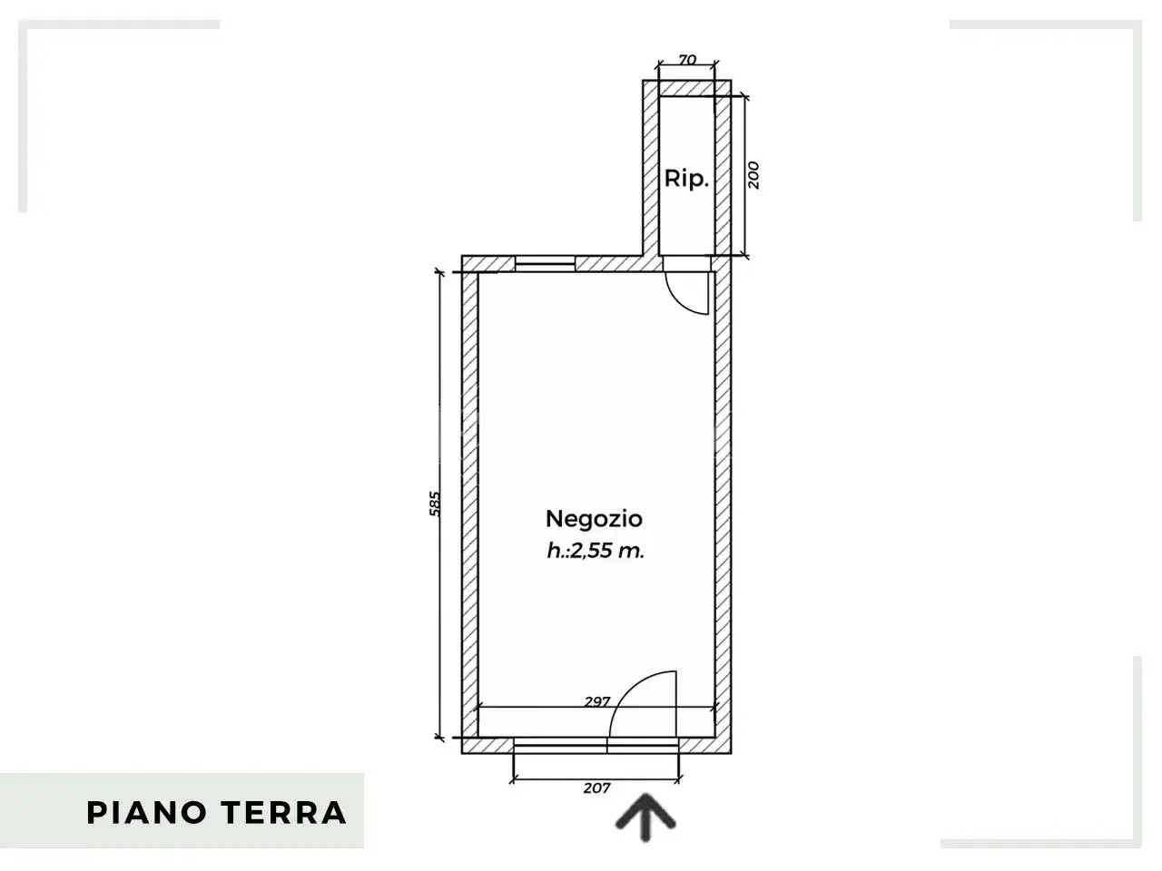 Negozio in Via Fondazza, Bologna, {3} - Planimetria 1