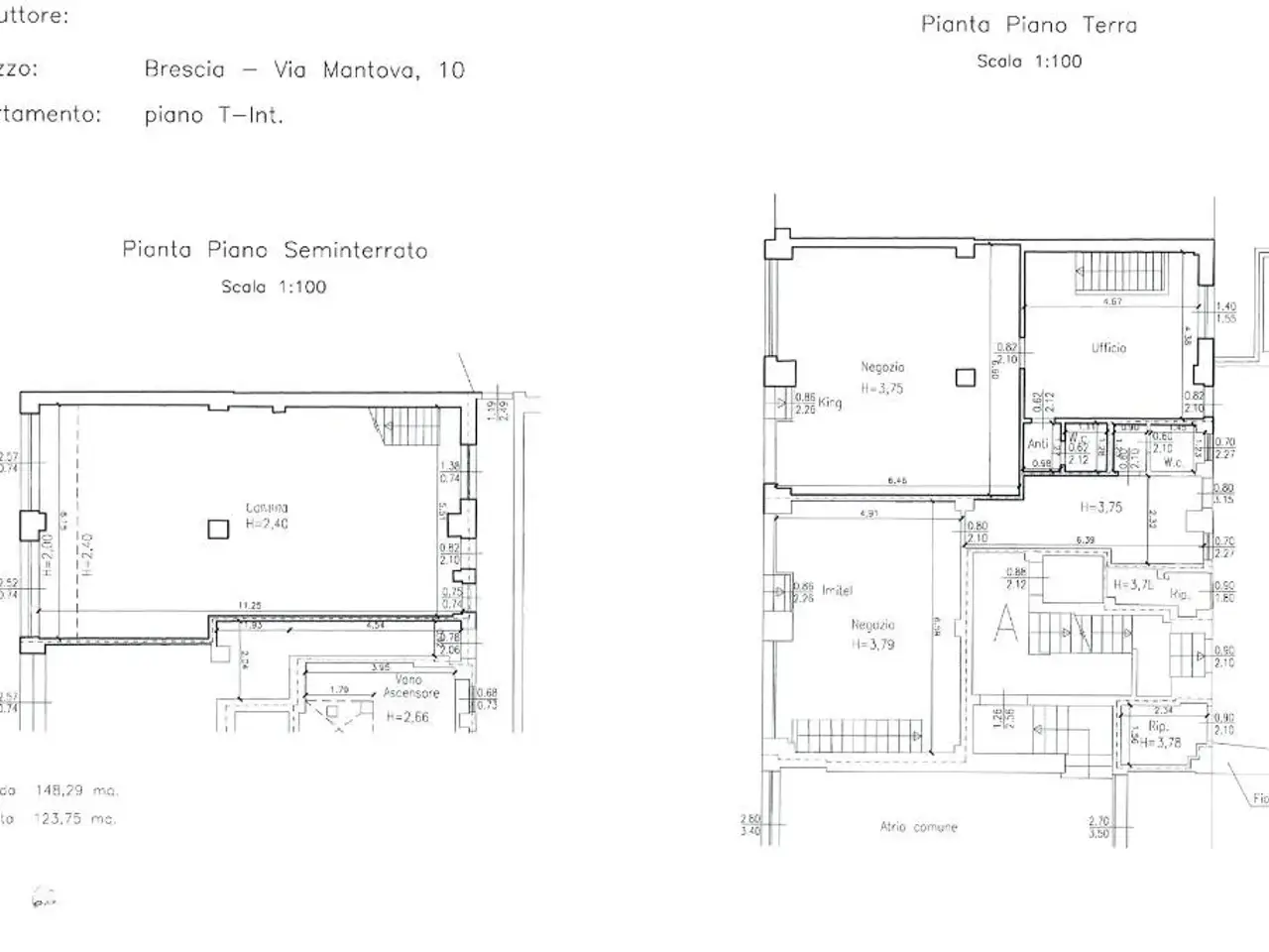 Negozio in Via Mantova 10, Brescia, {3} - Planimetria 1