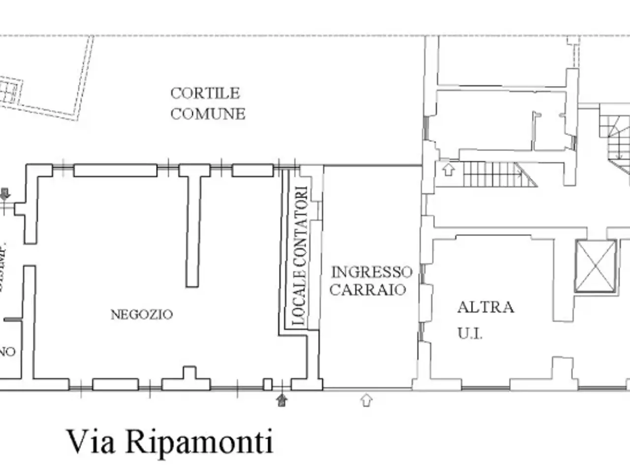 Negozio in Via Giuseppe Ripamonti 1, Milano, {3} - Planimetria 1