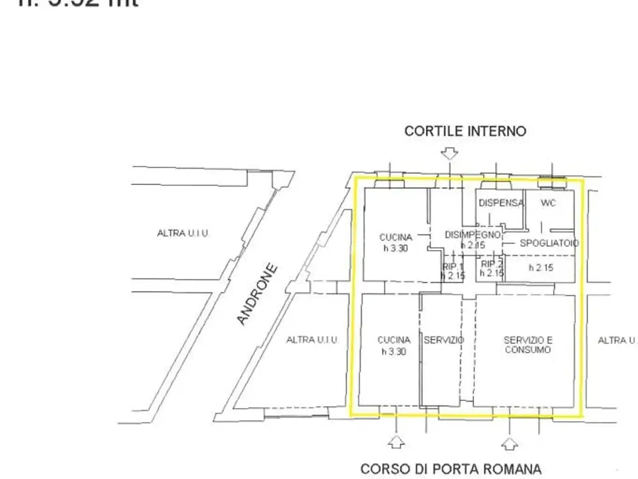 Negozio in Corso di Porta Romana, Milano, {3} - Planimetria 1