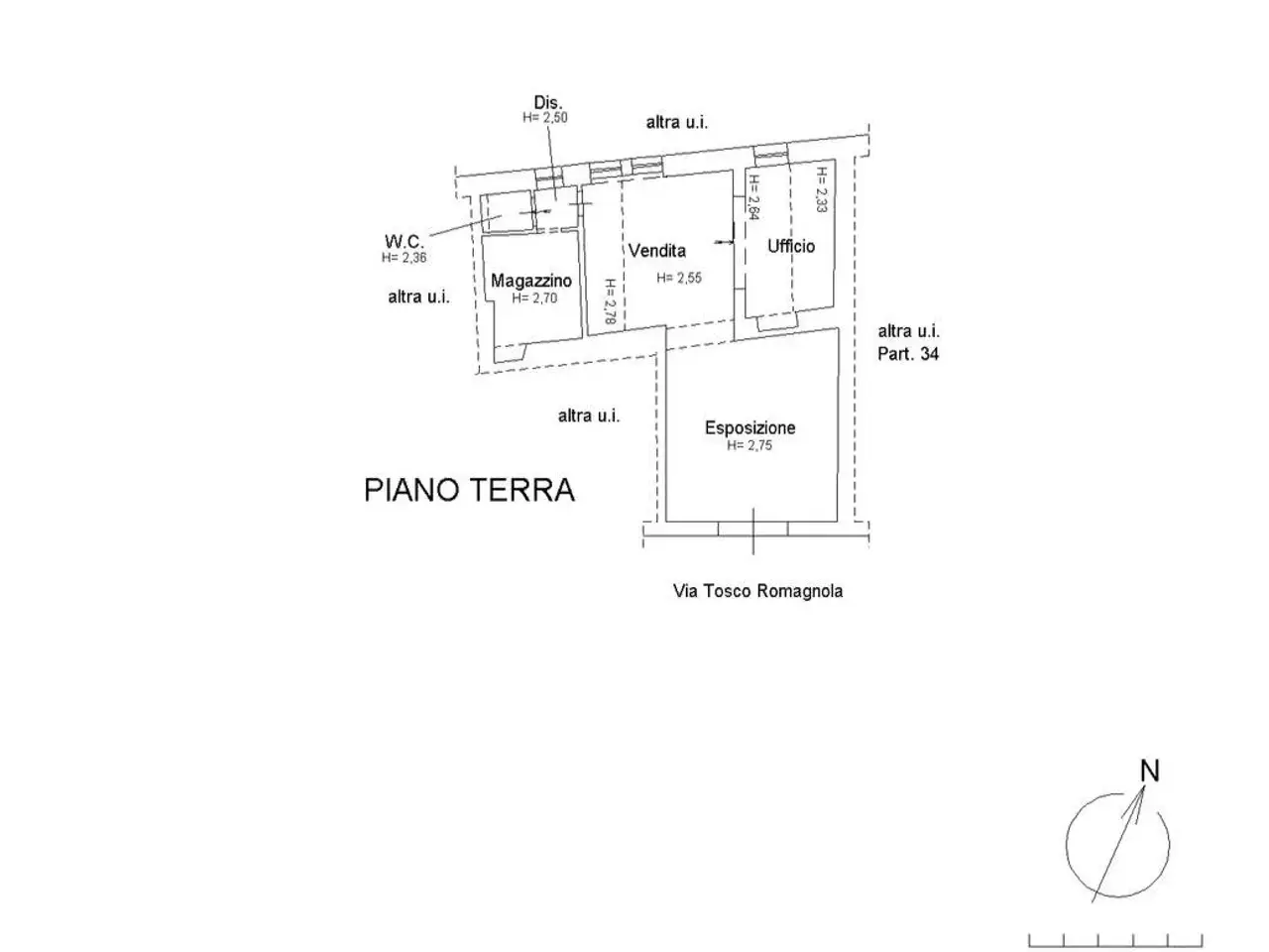 Negozio in Via Tosco Romagnola 239, Calcinaia, {3} - Planimetria 1