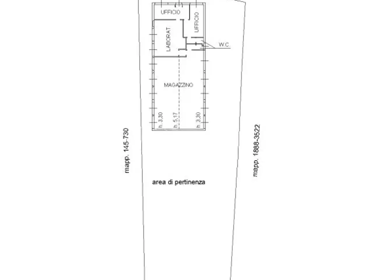 Capannone in , Fenegro', {3} - Planimetria 1