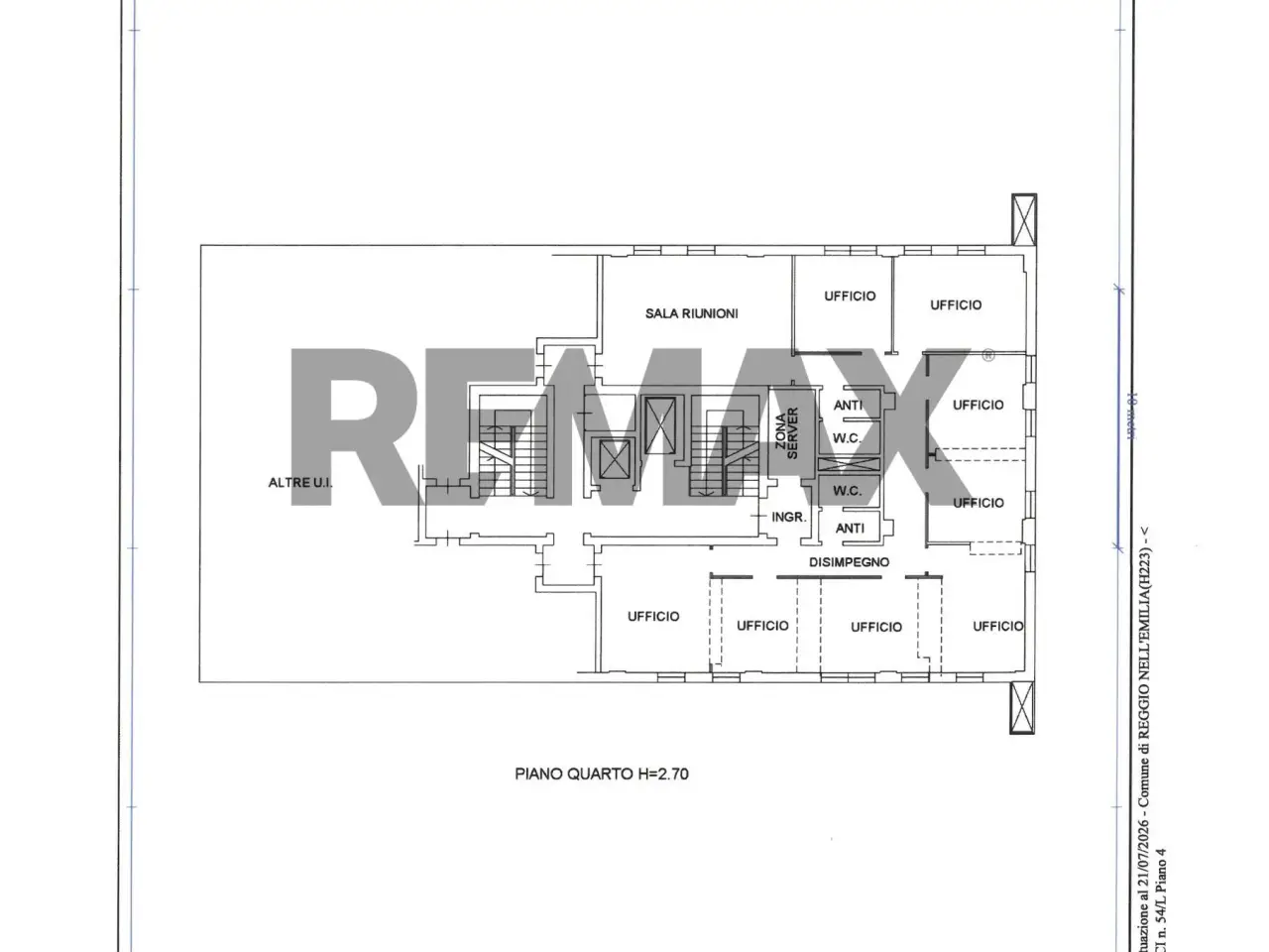 Ufficio in Via Antonio Gramsci 54, Reggio nell'Emilia, {3} - Planimetria 1