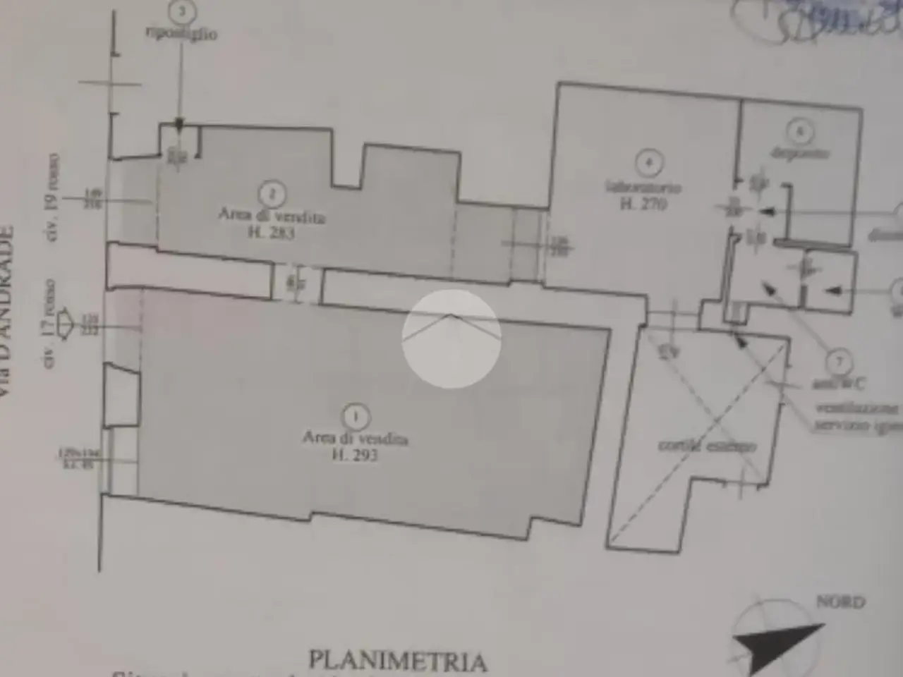 Negozio in Via Alfredo d'Andrade, Genova, {3} - Planimetria 1