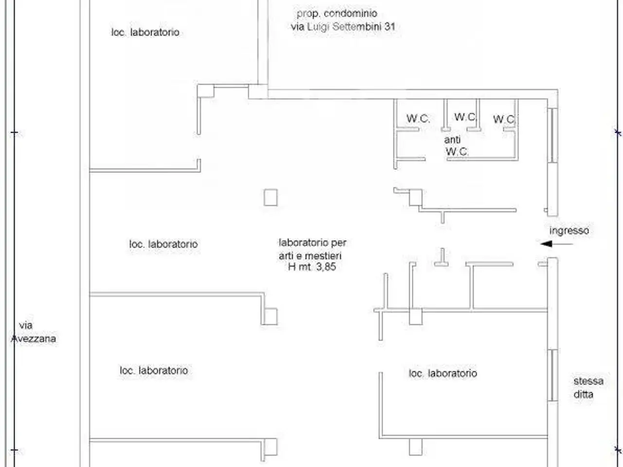 Negozio in Via Giuseppe Avezzana 23, Roma, {3} - Planimetria 1