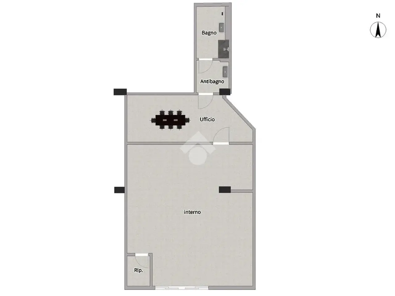 Negozio in Via Antonio Graziosi 81, Loreto, {3} - Planimetria 1