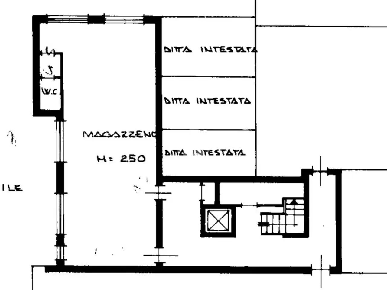 Magazzino in Via S. Francesco 7, Cornate D'Adda, {3} - Planimetria 1