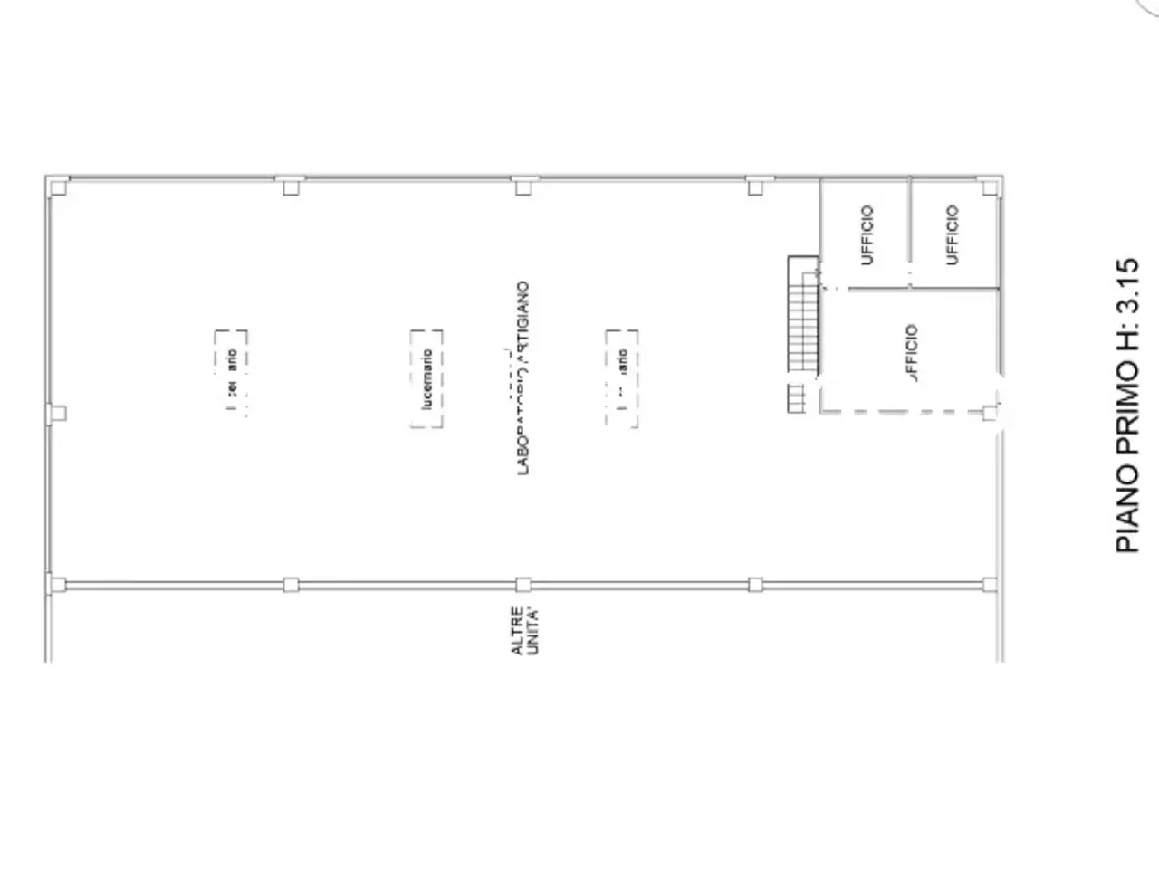 Capannone in Via Leonardo da Vinci, Este, {3} - Planimetria 1