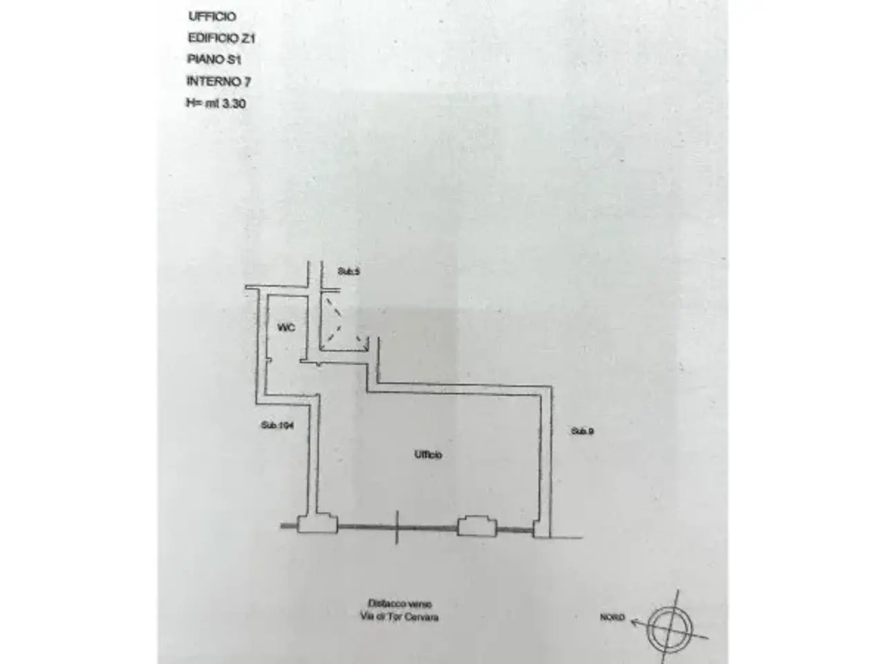 Ufficio in Via di Tor Cervara, Roma, {3} - Planimetria 1