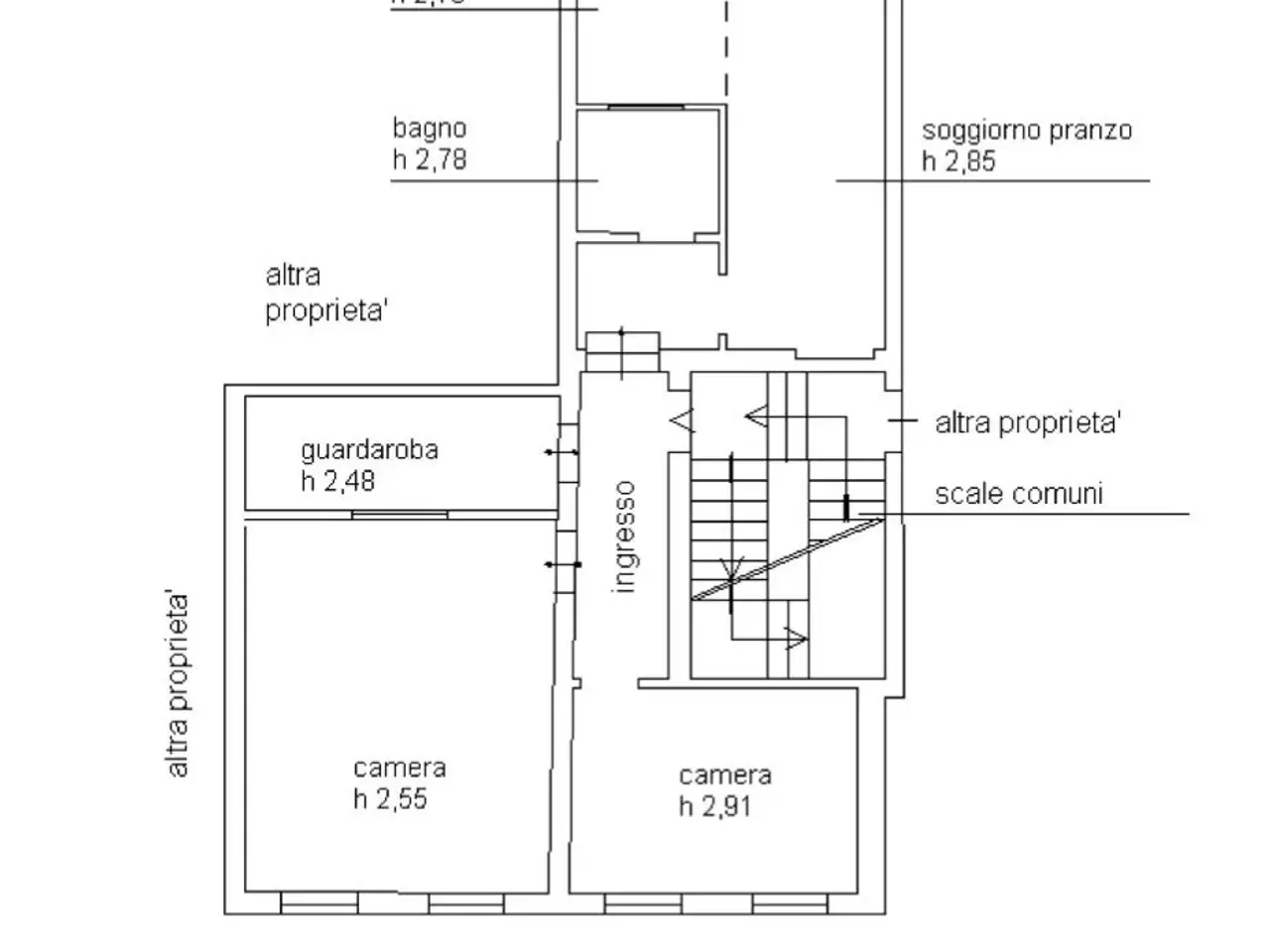 Quadrilocale in vendita, Campo del Gheto Novo, Venezia - Planimetria 1