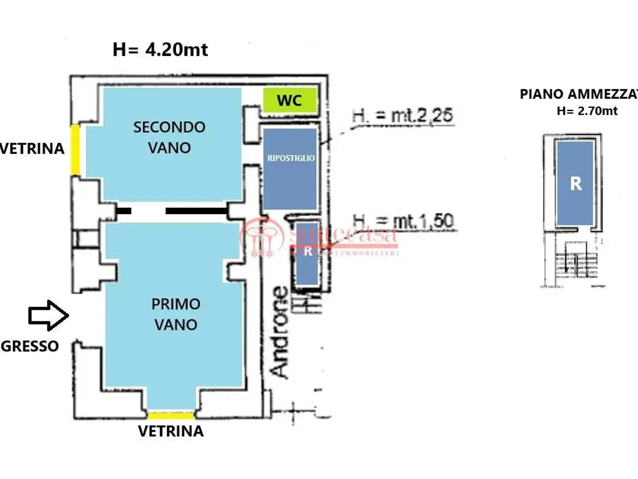 Negozio in Via Amedeo, Trani, {3} - Planimetria 1