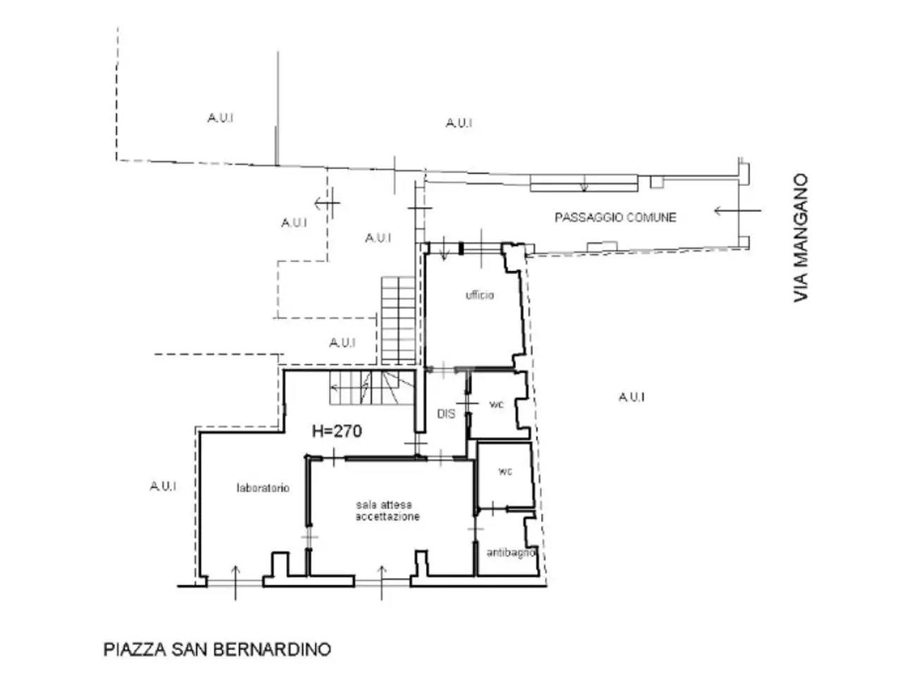Ufficio in Piazza S. Bernardino 12, Gavardo, {3} - Planimetria 1