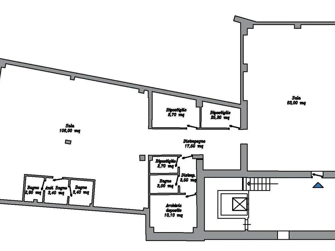 Negozio in Viale Trieste, Cagliari, {3} - Planimetria 1