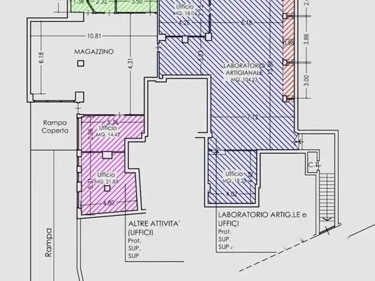Negozio in Via della Caffarelletta 80, Roma, {3} - Planimetria 1