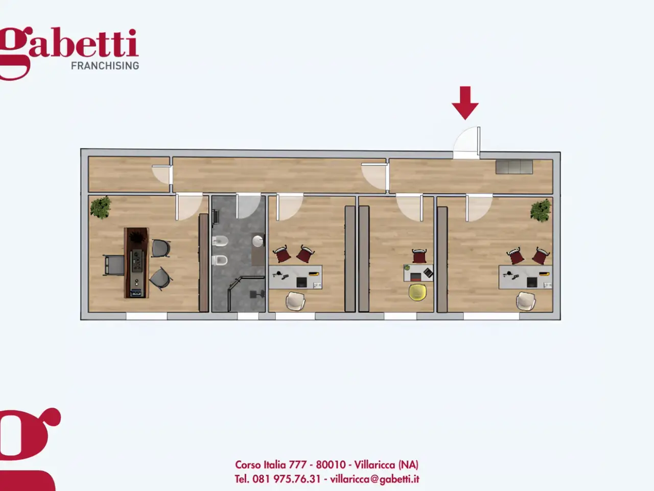 Ufficio in Via Aviere Mario Pirozzi 76, Giugliano In Campania, {3} - Planimetria 1