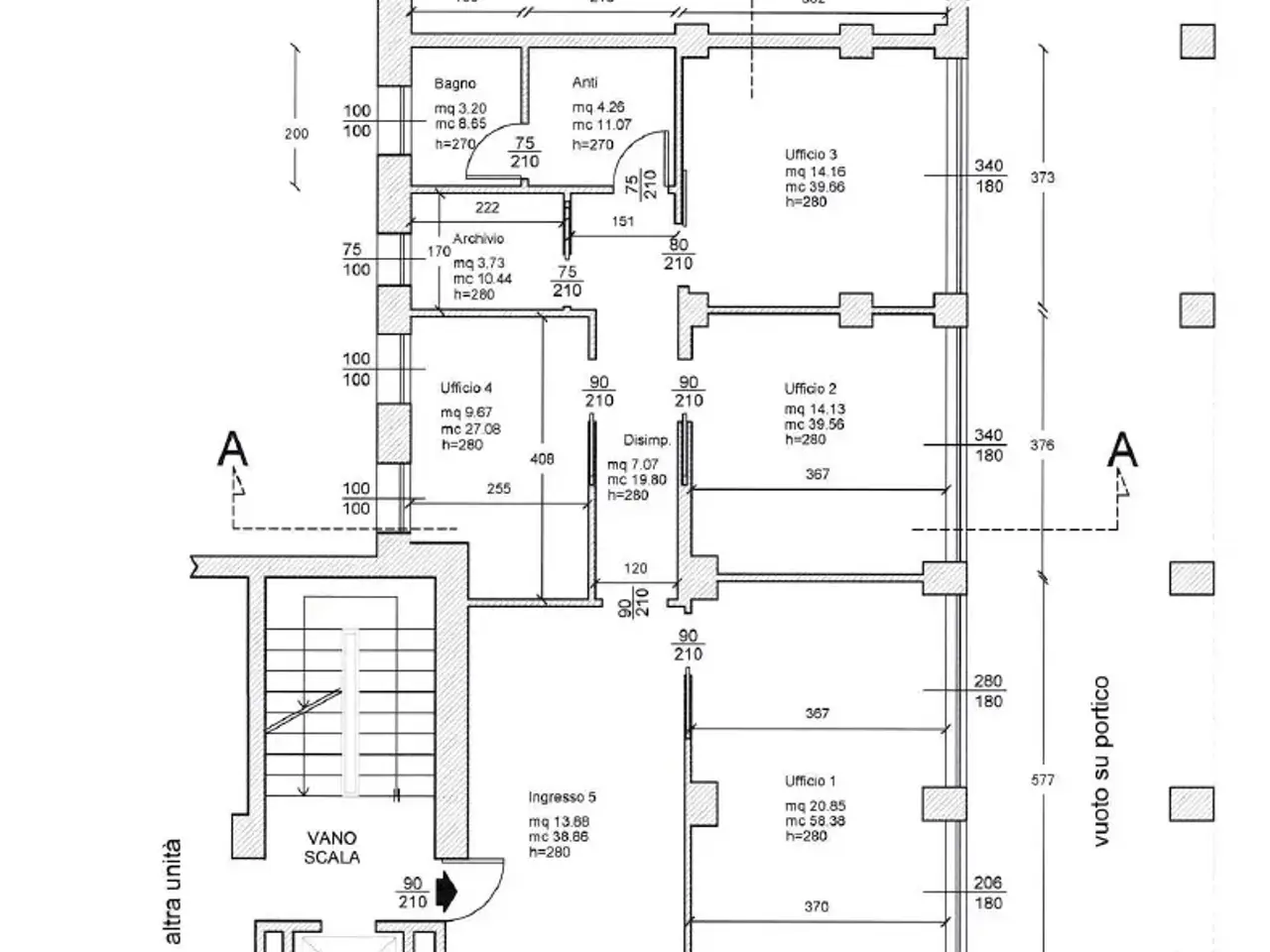 Ufficio in Via Corso del Popolo, Venezia, {3} - Planimetria 1
