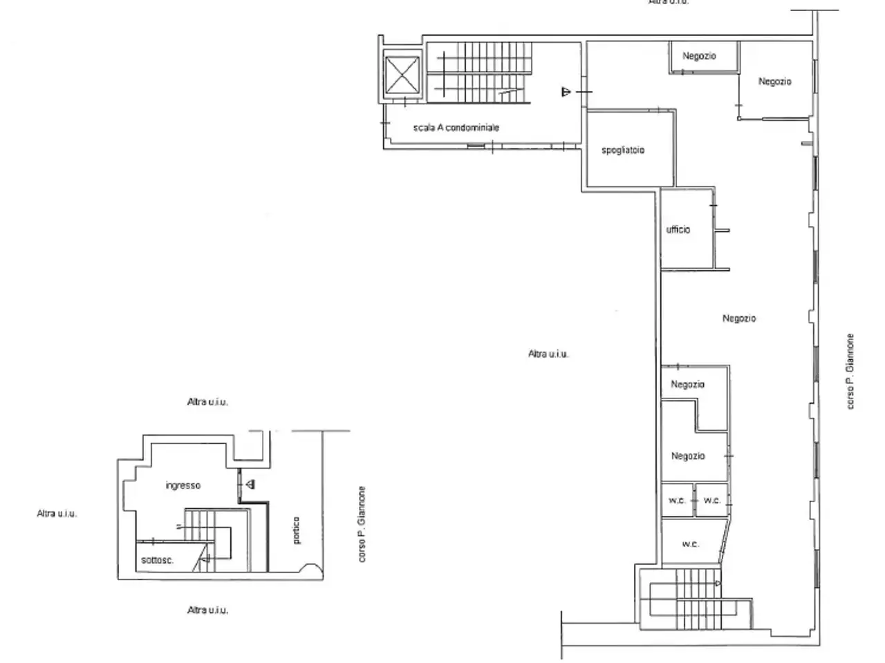Negozio in Corso Pietro Giannone 76, Caserta, {3} - Planimetria 1