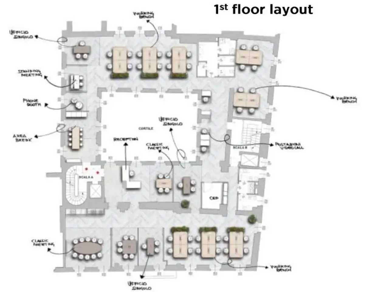 Ufficio in Piazza del Carmine, Milano, {3} - Planimetria 1