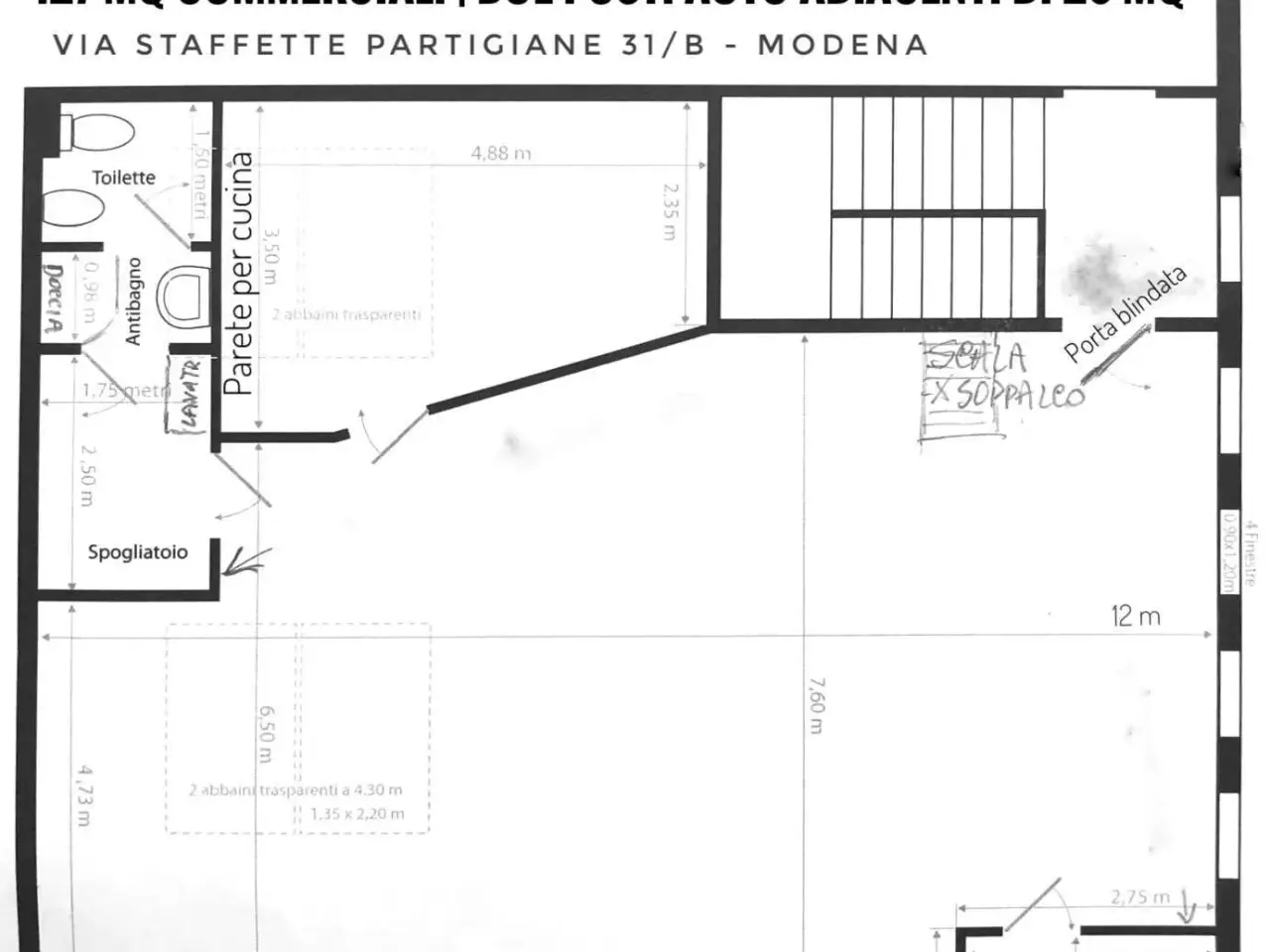 Palazzina commerciale in , Modena, {3} - Planimetria 1