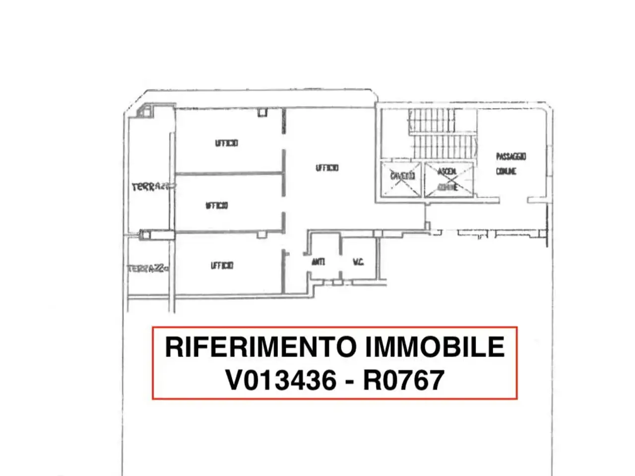 Ufficio in Via Borsellino 18, Reggio Emilia, {3} - Planimetria 1