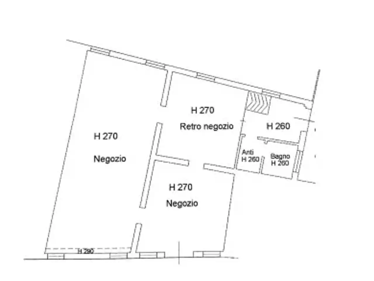 Negozio in Salizada De La Chiesa, Venezia, {3} - Planimetria 1