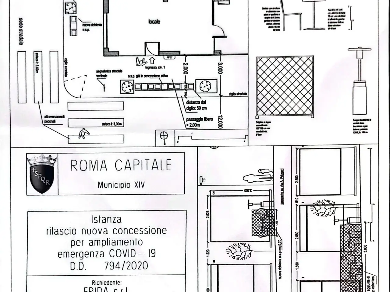 Ristorante in Via Andrea Baldi 1, Roma, {3} - Planimetria 1