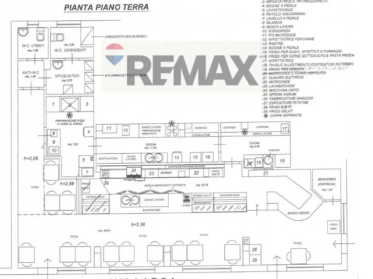 Bar in Via Dalmazia, Pistoia, {3} - Planimetria 1