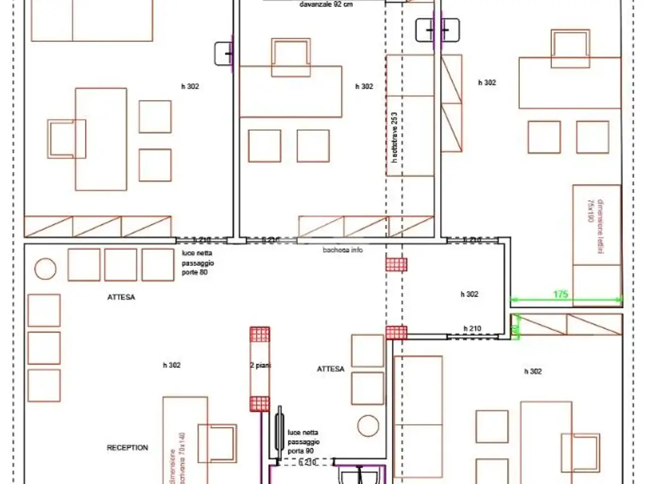 Ufficio in Via Franco Sacchetti 1, Roma, {3} - Planimetria 1