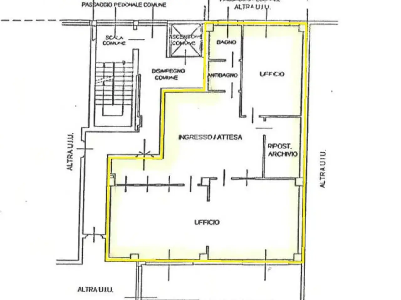 Ufficio in Via Giuseppe Mazzini 5, Cernusco Sul Naviglio, {3} - Planimetria 1