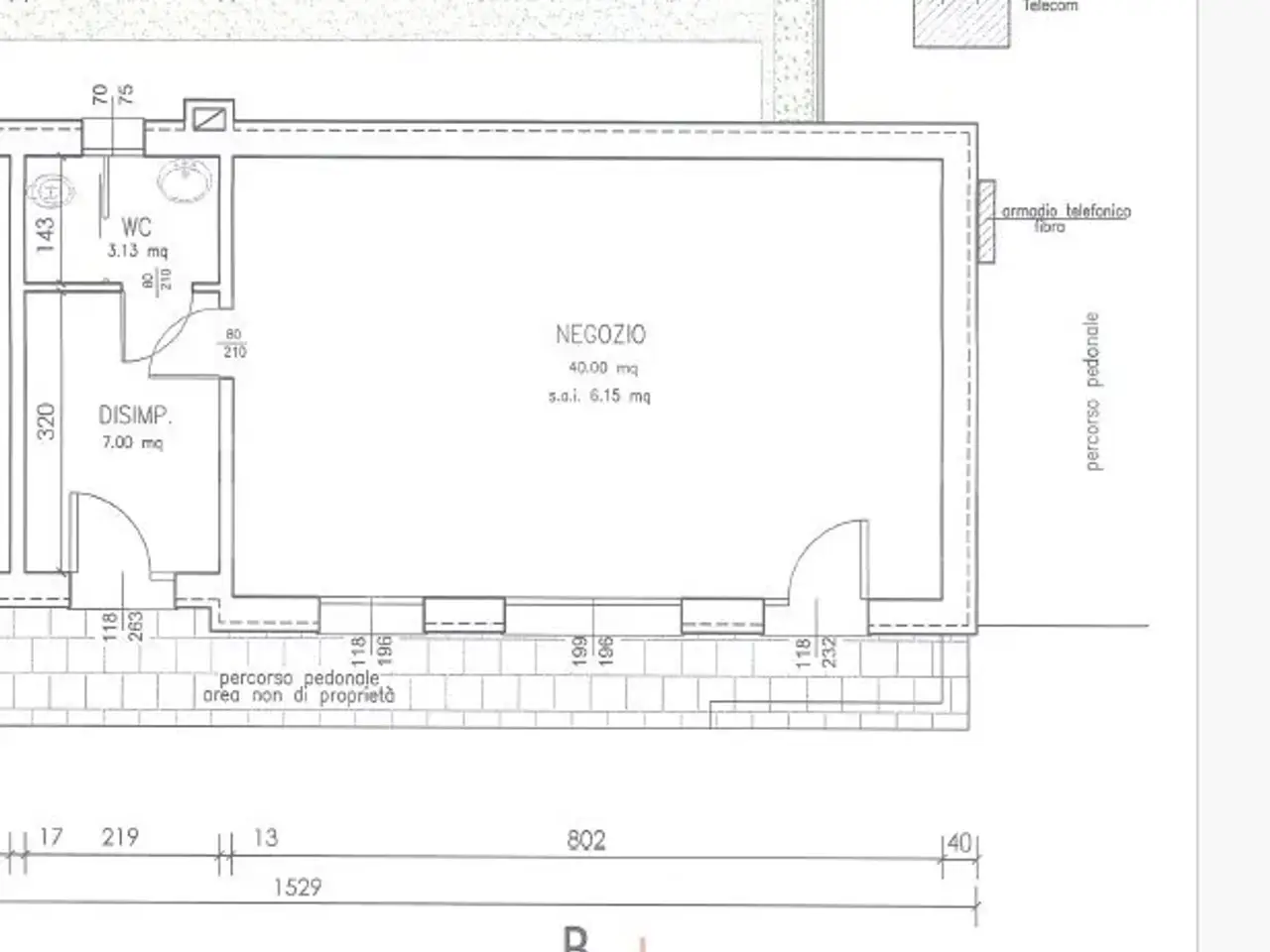 Negozio in Viale Luzzatti 108, Treviso, {3} - Planimetria 1