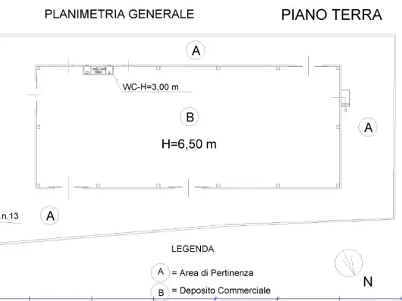 Capannone in Strada Vicinale La Lenza 6, Capurso, {3} - Planimetria 1