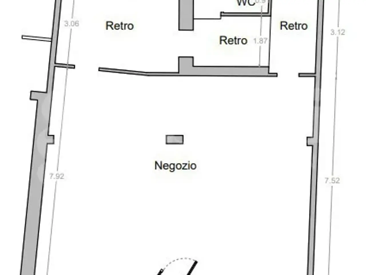 Negozio in Via Porrettana 298, Sasso Marconi, {3} - Planimetria 1