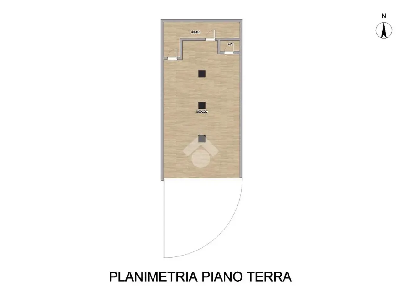 Negozio in Via S. Fiorenzo 51, Fiorenzuola D'Arda, {3} - Planimetria 1
