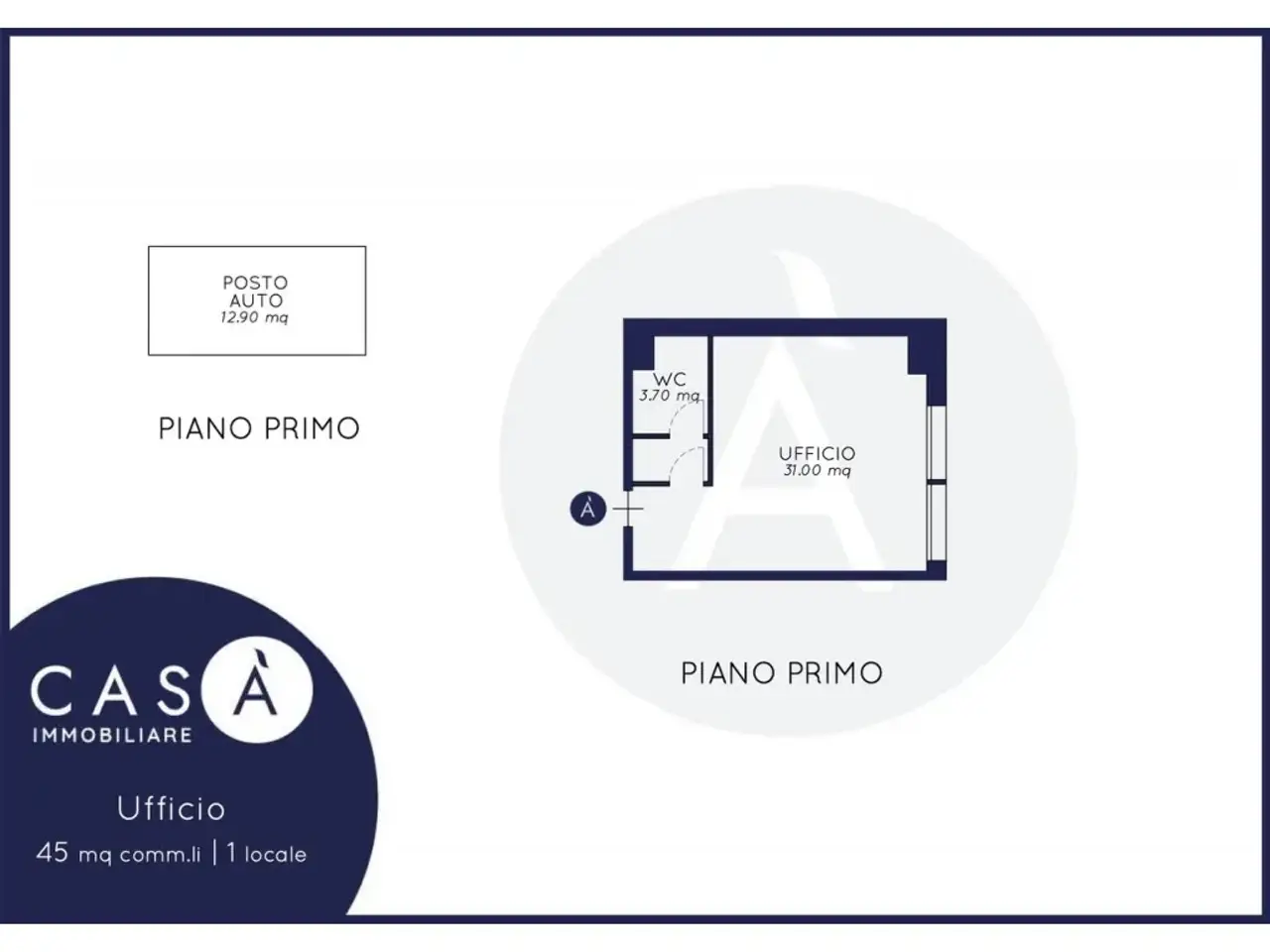Ufficio in Via Giordano Bruno, Cesena, {3} - Planimetria 1