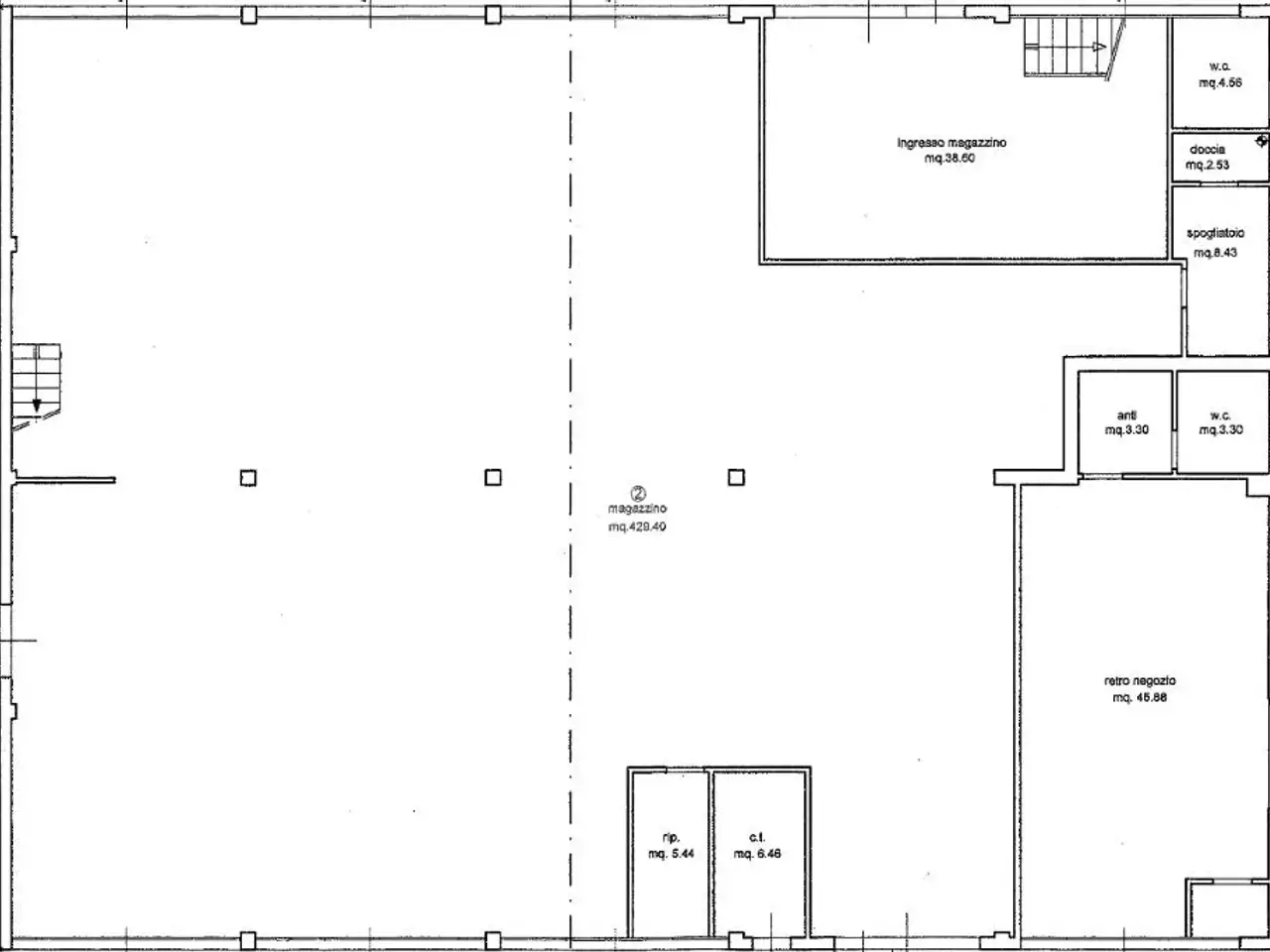 Capannone in Viale dell'Artigianato 15, Riccione, {3} - Planimetria 1