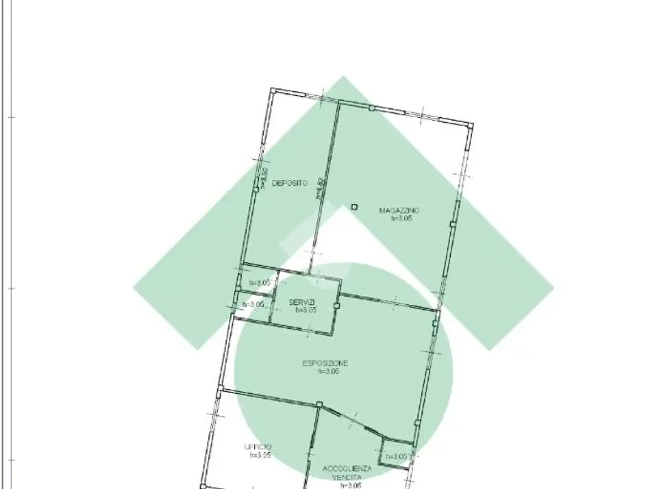 Negozio in Via Monte Emilius 4, Quart, {3} - Planimetria 1