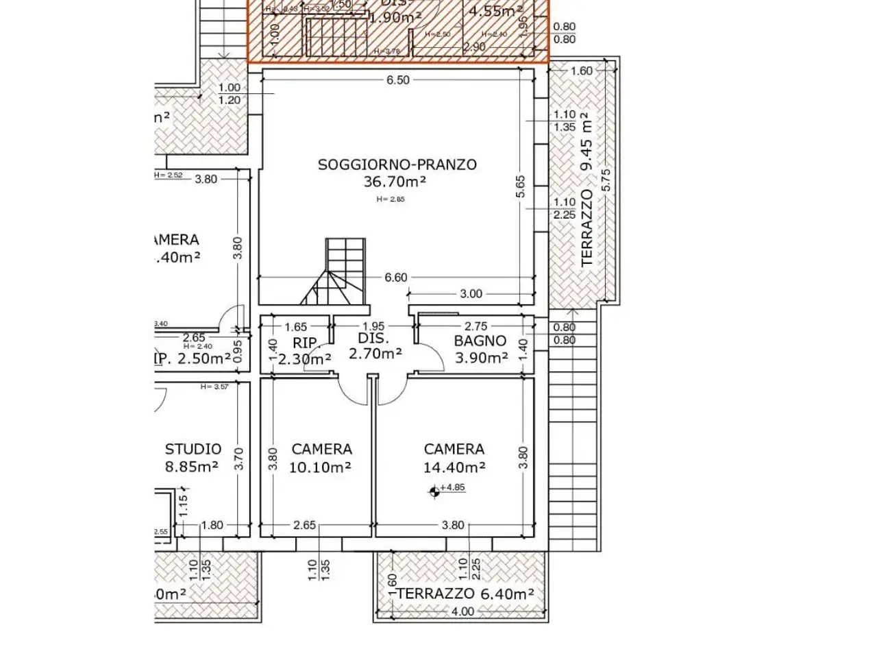 Quadrilocale in vendita, Via Vincenzo Virginio, Montespertoli - Planimetria 1