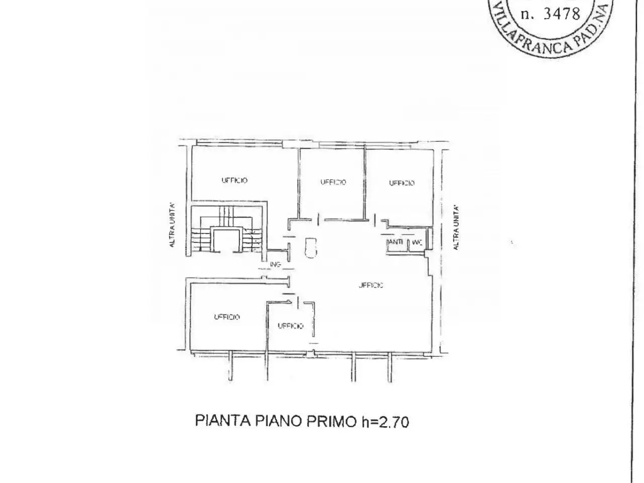 Ufficio in Via Cristoforo Colombo 100, Conegliano, {3} - Planimetria 1