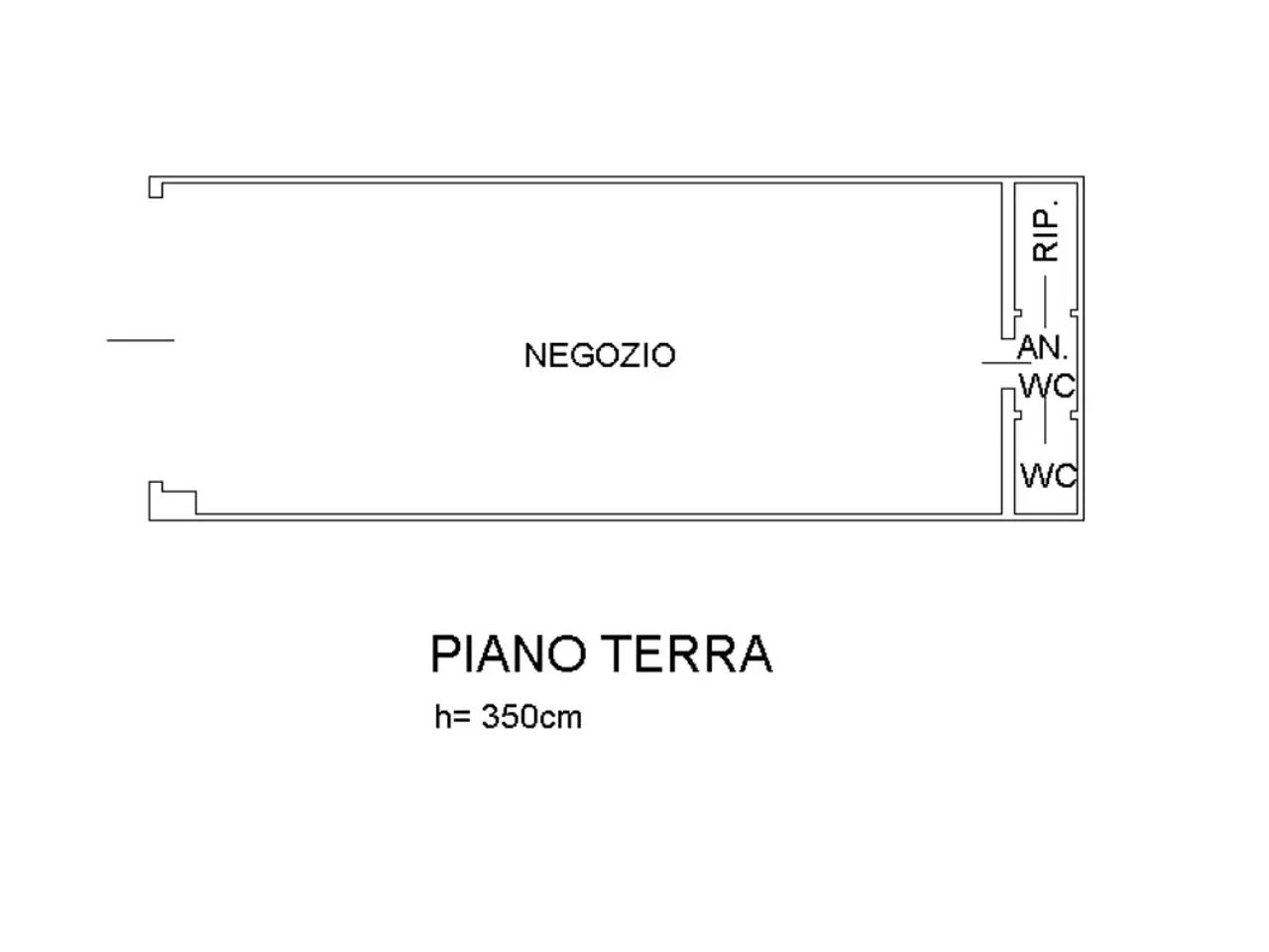 Negozio in Via Ermes di Colloredo N 1, Codroipo, {3} - Planimetria 1