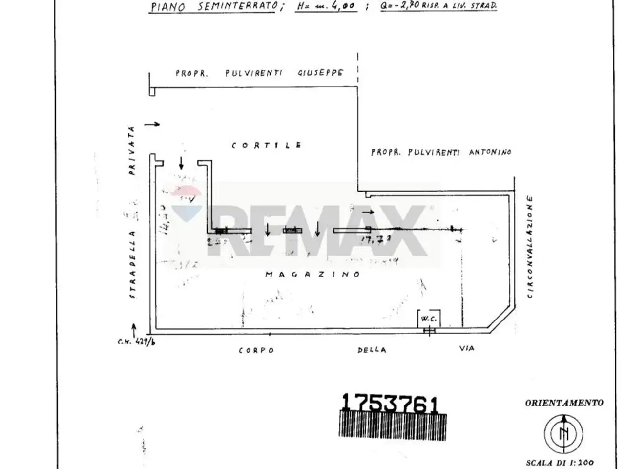 Magazzino in Via Circumvallazione 429/d, Paterno', {3} - Planimetria 1