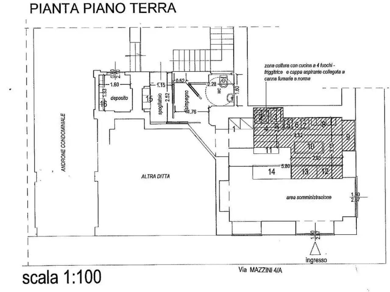 Negozio in Via Giuseppe Mazzini 4, Torino, {3} - Planimetria 1
