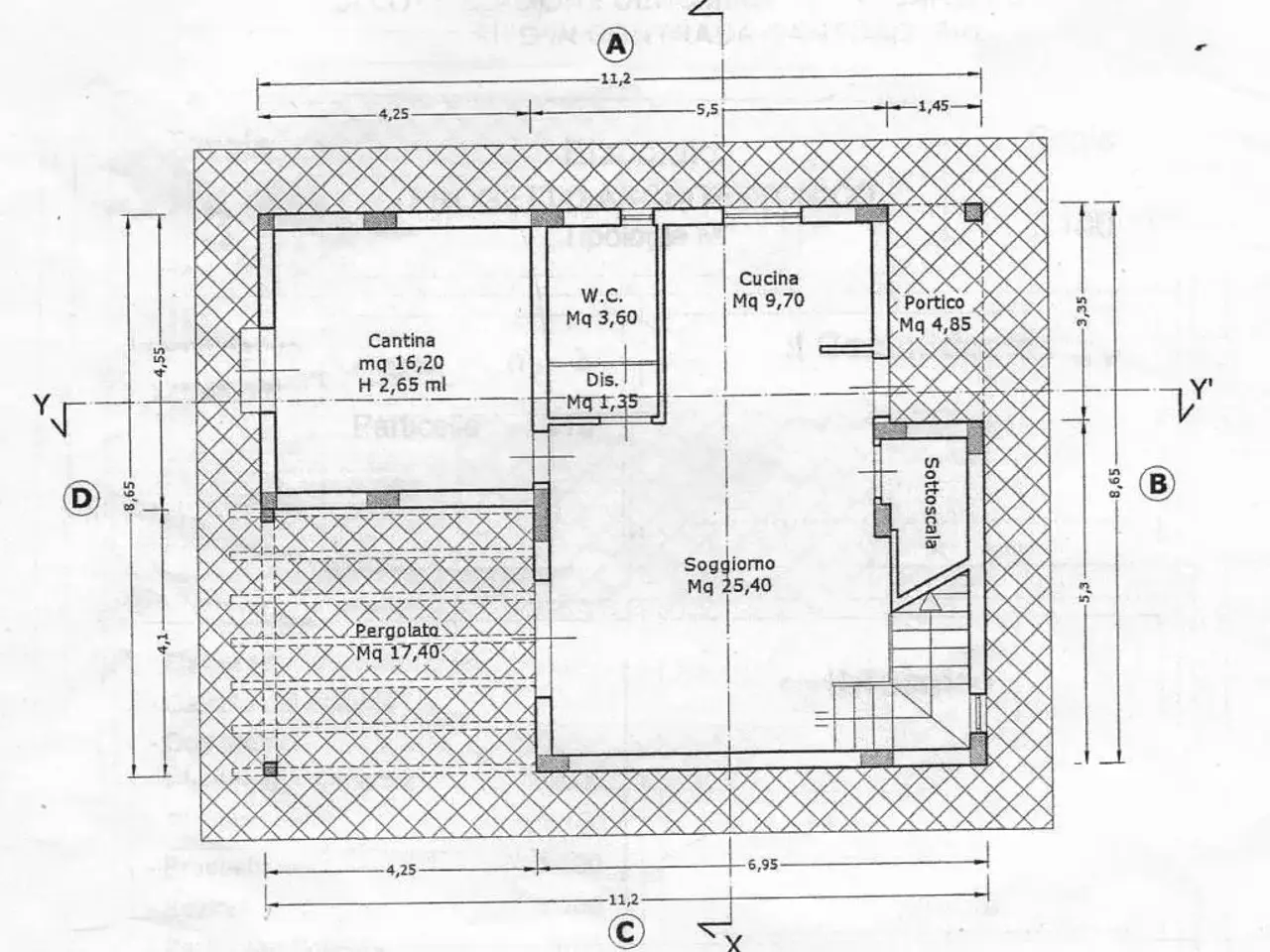 Quadrilocale in vendita, Via Loreto 250, Altavilla Milicia - Planimetria 1