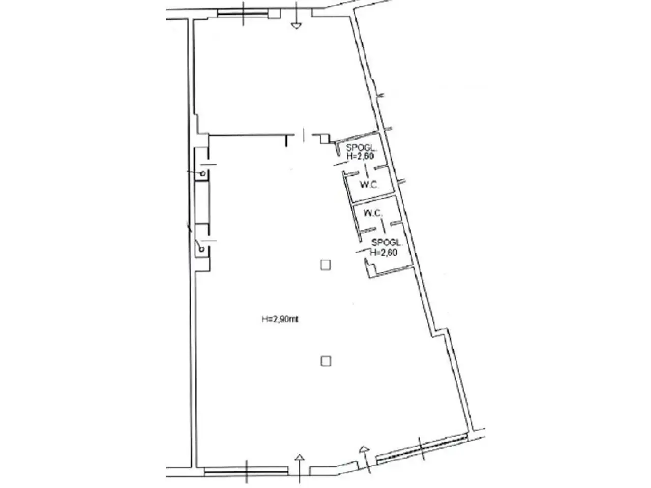 Negozio in Via Gaetano Donizzetti, Valbrembo, {3} - Planimetria 1