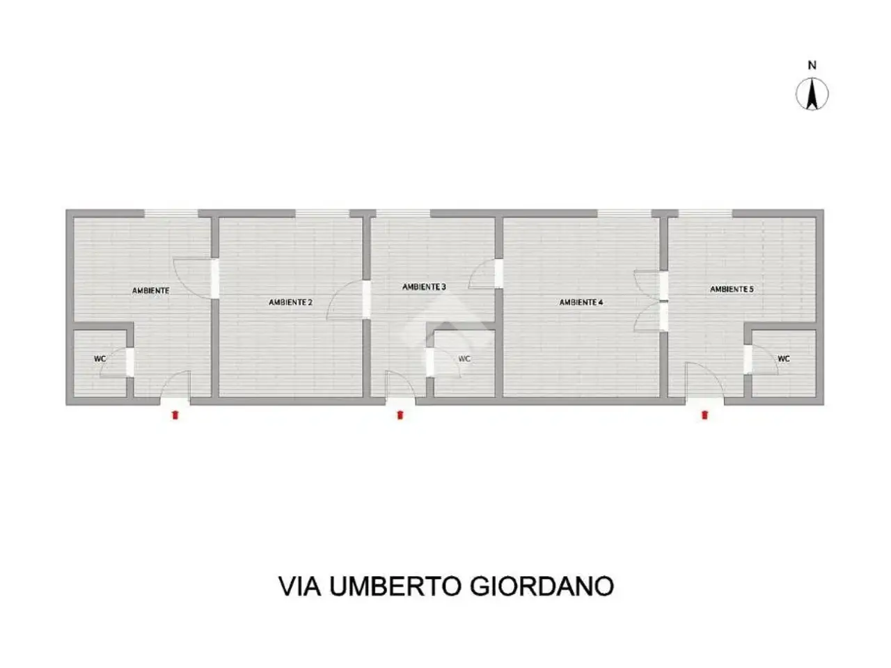 Ufficio in Via Umberto Giordano 55, Palermo, {3} - Planimetria 1