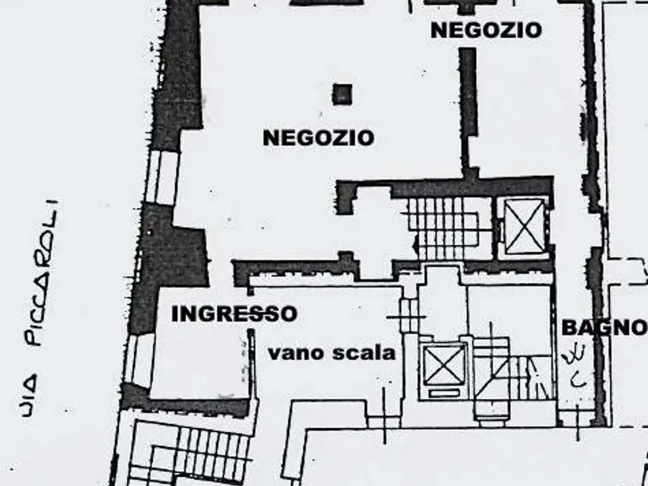 Negozio in Piazza Rattazzi, Casale Monferrato, {3} - Planimetria 1