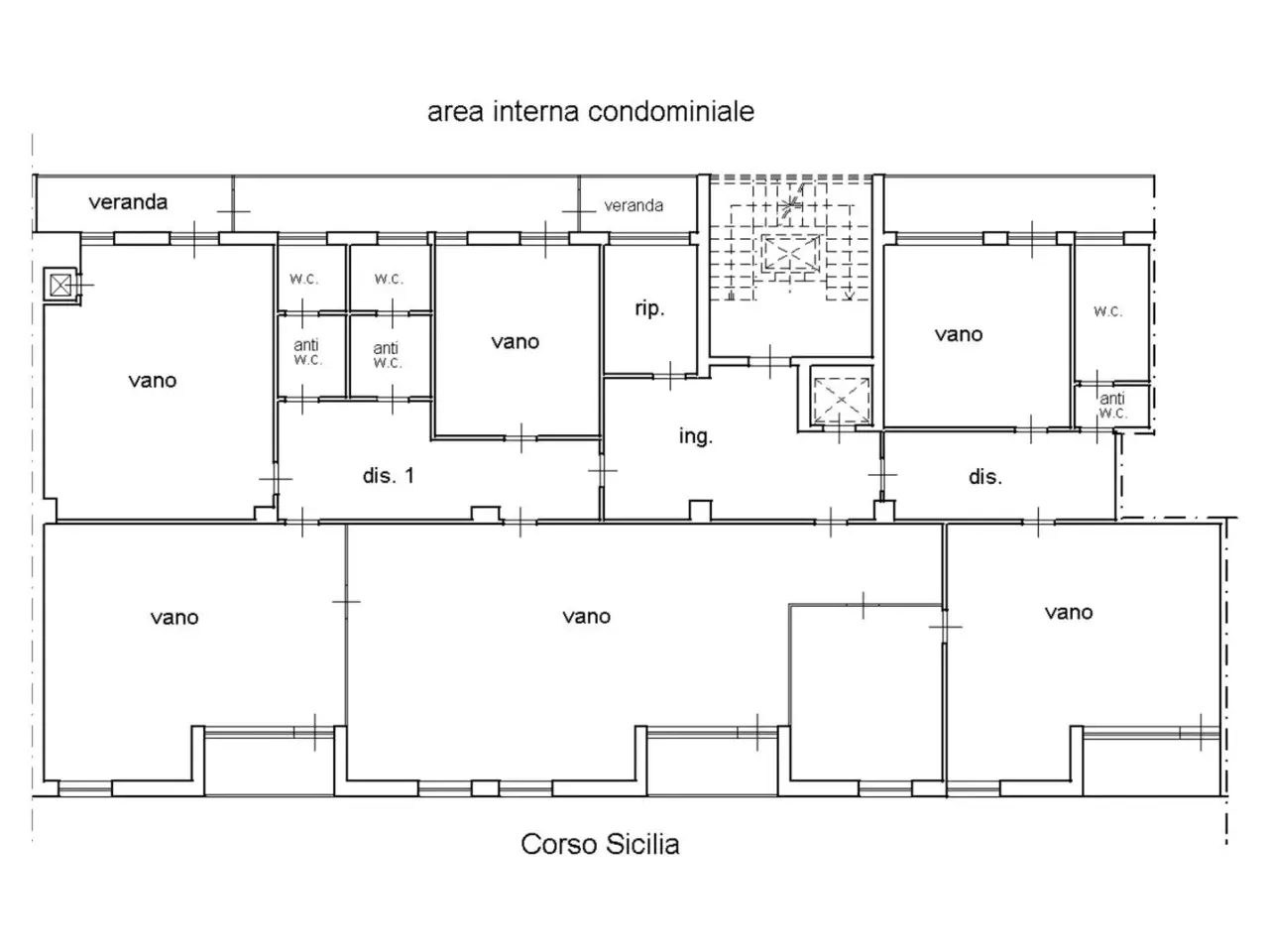 Ufficio in Corso Sicilia 43, Catania, {3} - Planimetria 1