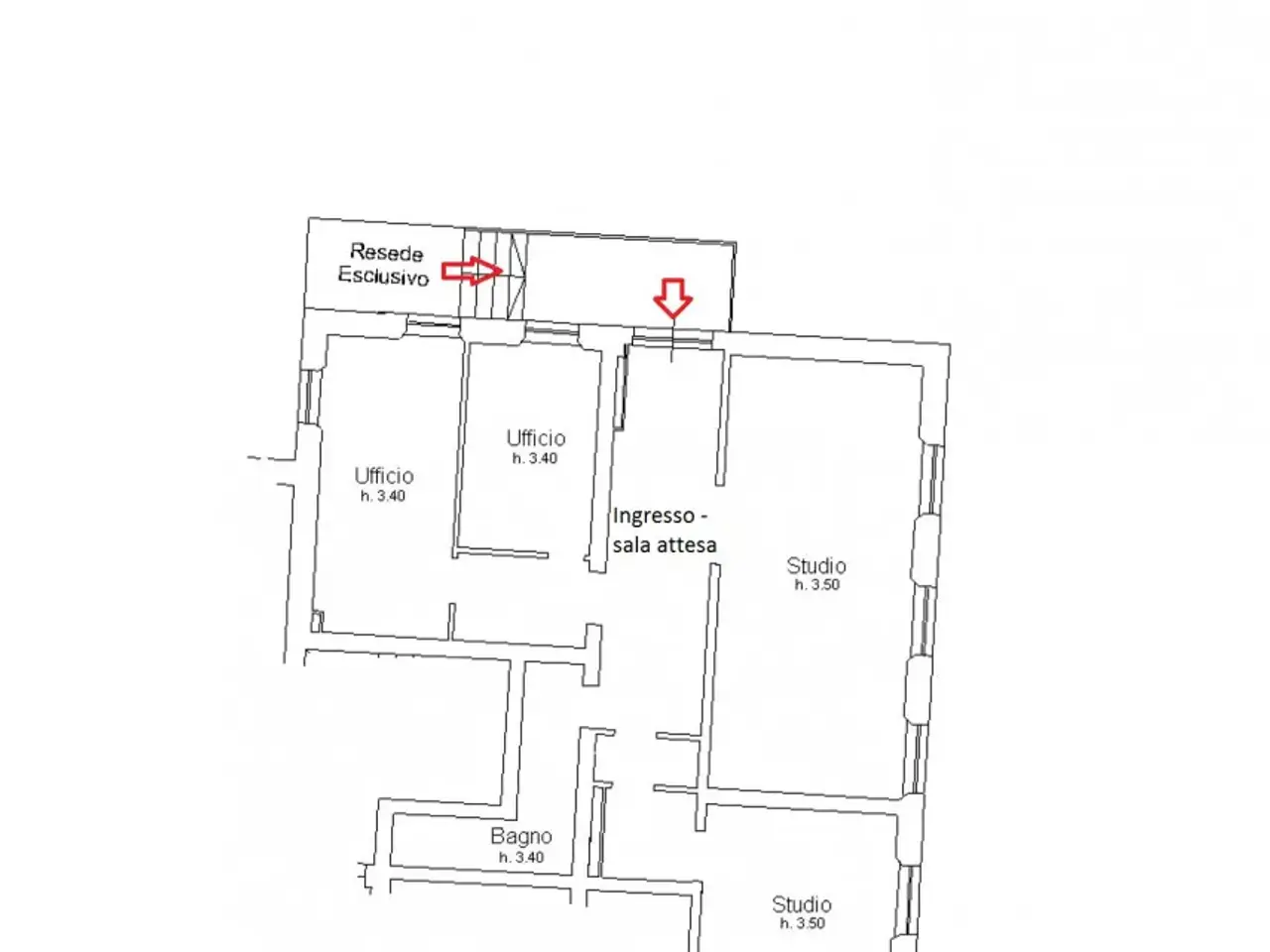Ufficio in Viale Piero Calamandrei, Montepulciano, {3} - Planimetria 1