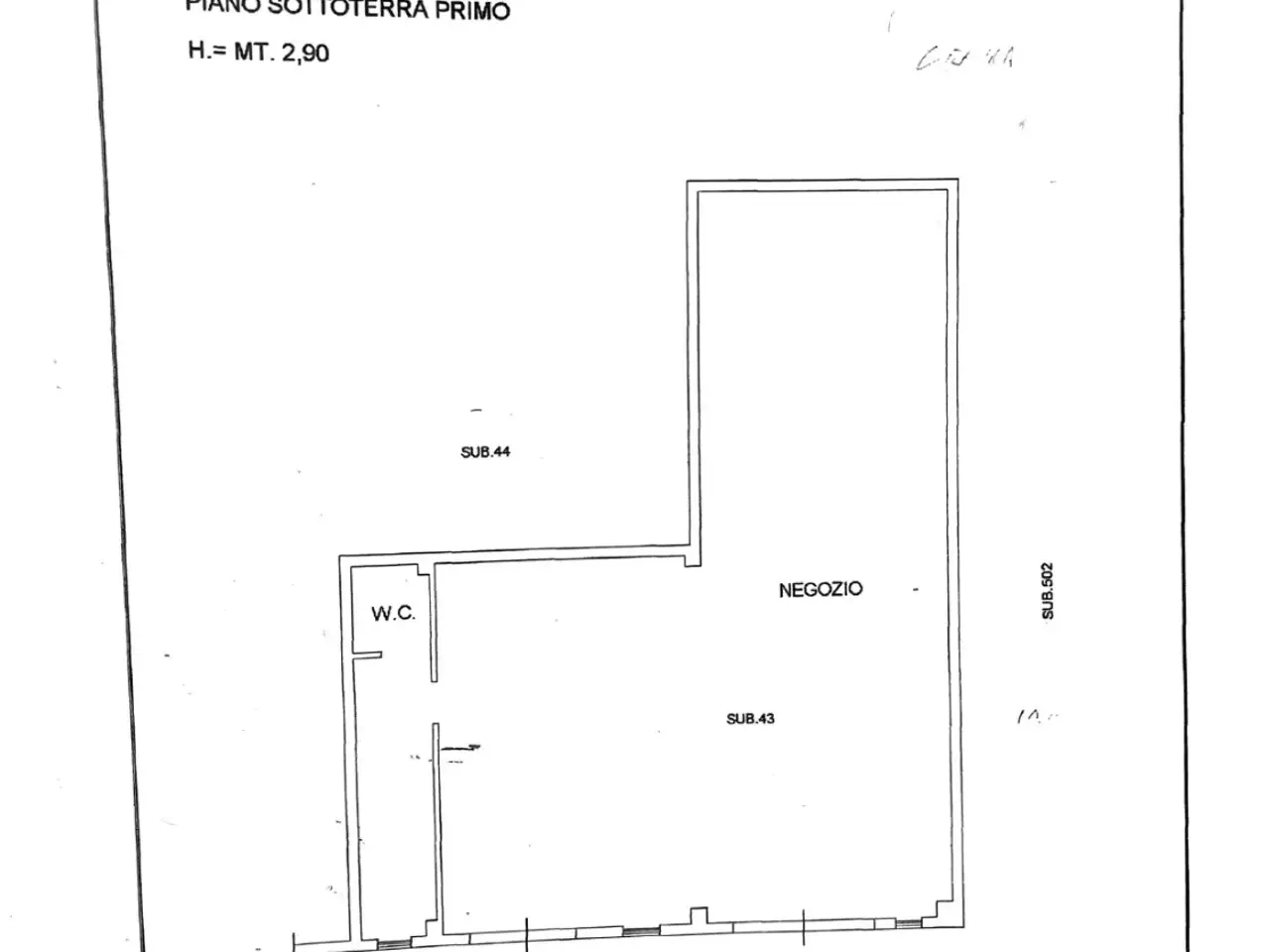 Negozio in Via Anton Giulio Bragaglia 31, Roma, {3} - Planimetria 1